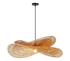 08266L - Luster na lanku MARIPOSA 1xE27/40W/230V pr. 80 cm juta