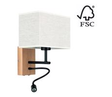 57290974 - Flexibilné svietidlo BOHO 1xE27/25W + LED/1W/230V dub