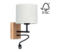 57291974 - Flexibilné svietidlo BOHO 1xE27/25W + LED/1W/230V dub