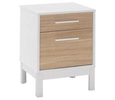 Adore Furniture Nočný stolík 60x45 cm biela/hnedá