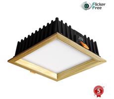 APLED APLED-LED Podhľadové SQUARE WOODLINE LED/12W/230V 3000K 17x17 cm borovica masív