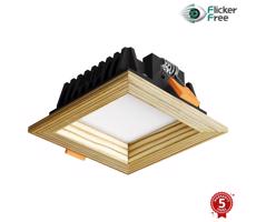 APLED APLED -LED Podhľadové SQUARE WOODLINE LED/6W/230V 3000K 12x12 cm borovica masív