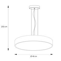 Arcchio Vanida LED závesné svietidlo, čierna, 40cm