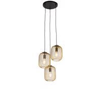 Art Deco závesná lampa zlatá 45 cm 3-svetlá - Bliss Mesh