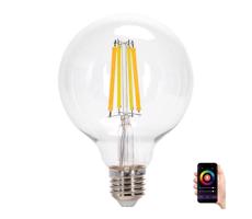 B.V. LED RGBW Žiarovka FILAMENT G95 E27/4,9W/230V 2700K -