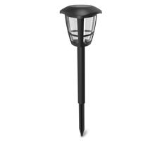 B.V.  - LED Solárna lampa LED/0,06W/2V 33,8 cm 6500K IP44 čierna