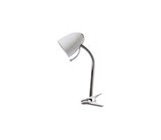 B.V.  -  Stolná lampa s klipom 1xE27/11W/230V biela/chróm