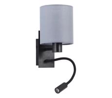 Brilagi Brilagi - LED Flexibilná nástenná lampa 1xE27/25W/230V + LED/3W čierna/šedá