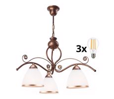 Brilagi Brilagi - LED Luster na reťazi ANTICO 3xE27/60W/230V bronz patina