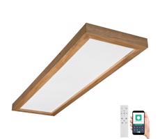 Brilagi Brilagi-LED Stmievateľné svietidlo WOODY FRAME LED/50W/230V dub 120x30 cm IP44 +DO