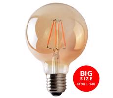 Brilagi LED Žiarovka CLASIC AMBER G95 E27/8W/230V 2200K - Brilagi