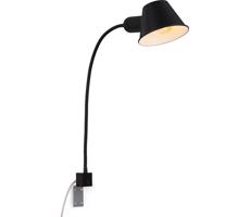 Briloner 2079-015 - Nástenná flexibilná lampa 1xE27/10W/230V čierna