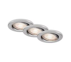 Briloner 7144-039-Sada 3xLED Kúpeľňové podhľadové svietidlo 1xGU10/4W/230V IP23