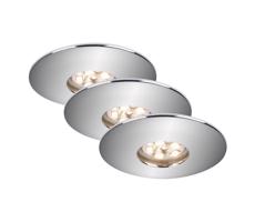 Briloner 7240-038 - SADA 3x LED Kúpeľňové svietidlo ATTACH LED/1,8W/230V IP44