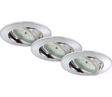 Briloner Briloner 7209-038 - SADA 3x LED Kúpeľňové podhľadové svietidlo LED/5W/230V IP23