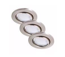 Briloner Briloner 7221-032 - SADA 3x LED Kúpeľňové svietidlo 1xGU10/3W/230V matný chróm