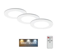 Briloner - SADA 3x LED Kúpeľňové podhľadové svietidlo LED/4,8W/230V IP44 + DO