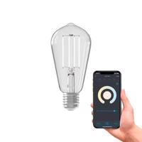 Calex Smart E27 ST64 LED 7W filament 1 800–3 000K