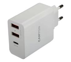 Canyon Canyon - Rychlonabíjací adaptér Power Delivery 1xUSB-C 42W 2xUSB-A biela