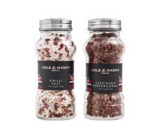 Cole&Mason Cole&amp;Mason - Darčeková sada Aromatic chilli soli a sečuánskeho koremia