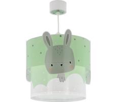 Dalber Dalber 61152H - Detský luster BUNNY 1xE27/60W/230V zelená