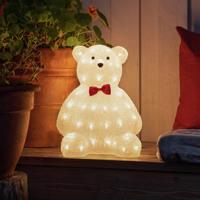 Dekoračná LED figúrka Teddybär číra IP44 38 cm