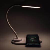 Denver LQI-55 stolová LED lampa biela CCT, USB, QI