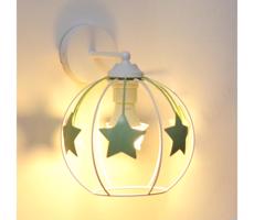 Detská nástenná lampa STARS 1xE27/15W/230V zelená/biela