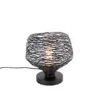 Dizajnová stolná lampa čierna 26 cm - Sarella