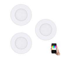 Eglo 32881-SADA 3x LED RGB Stmievateľné podhľadové svietidlo FUEVA-C 1xLED/3W/230V