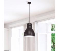 Eglo 43621 - Luster na lanku EBURY 1xE27/60W/230V čierna