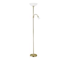 Eglo 82844 - Stojacia lampa UP 2 1xE27/60W + 1xE14/25W mosadz