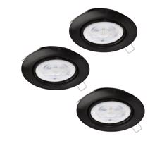 Eglo 901755 - SADA 3x LED Podhľadové svietidlo FAVAZZINA 1xGU10/4W/230V čierna