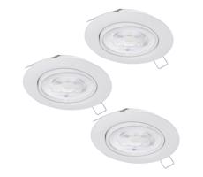 Eglo 901756 - SADA 3x LED Podhľadové svietidlo FAVAZZINA 1xGU10/4W/230V biela