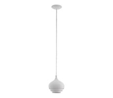 Eglo 97212 - Luster na lanku CAMBORNE 1xE27/60W/230V biela priemer 190 mm