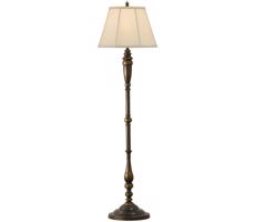 Elstead Feiss - Stojacia lampa LINCOLNDALE 1xE27/60W/230V bronz/béžová