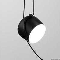 FLOS Aim Small LED závesná lampa, čierna