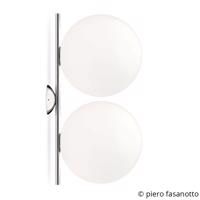 FLOS IC C/W2 Double nástenná lampa, chróm Ø 30 cm