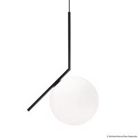 FLOS IC S2 Designer závesná lampa, čierna Ø 30cm