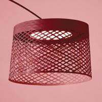 Foscarini Twiggy Grid LED oblúková lampa, karmínovo červená