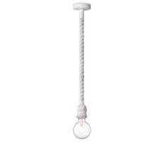 Home Sweet Home Luster na lanku LEONARDO ROPE 1xE27/10W/230V biela