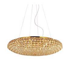 Ideal Lux Ideal Lux - LED Krištáľový luster na lanku KING 12xG9/3W/230V pr. 65 cm zlatá