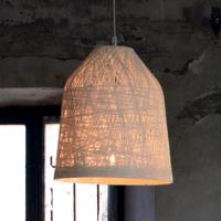 Karman Black Out – biela závesná lampa, 35 cm