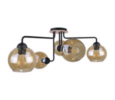 Keter Lighting Prisadený luster MONDE WOOD 5xE27/60W/230V