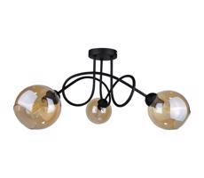 Keter Lighting Prisadený luster VENUS BLACK 3xE27/60W/230V