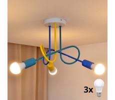 LED Detský prisadený luster OXFORD 3xE27/15W/230V