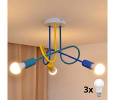 LED Detský prisadený luster OXFORD 3xE27/60W/230V