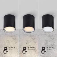 LED downlight Fallon long 3-step-dim čierna/oceľ