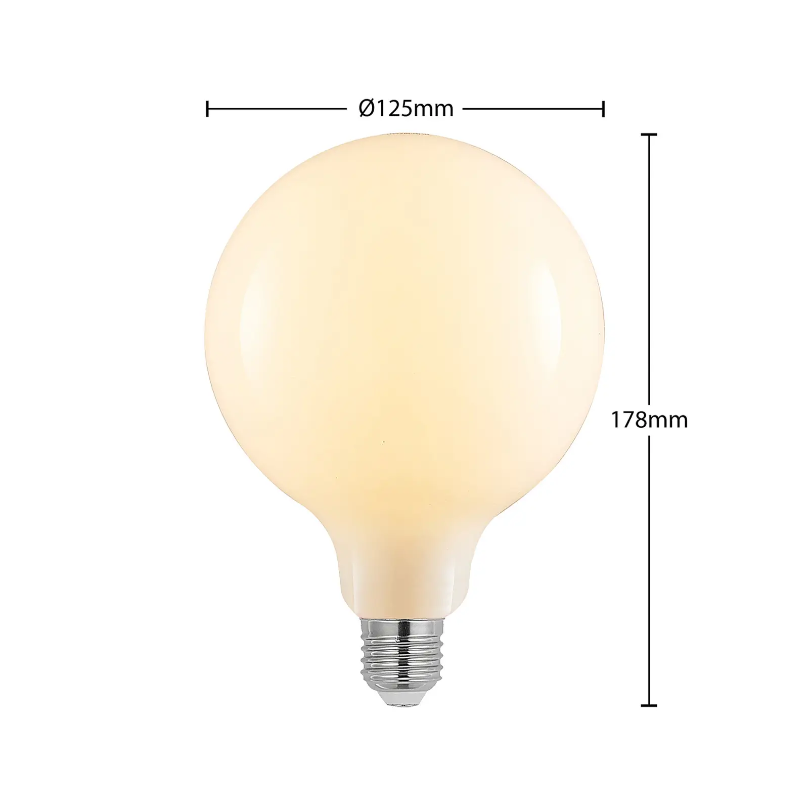 LED E27 8W 2 700 K G125 stmievateľná opál sada 2ks