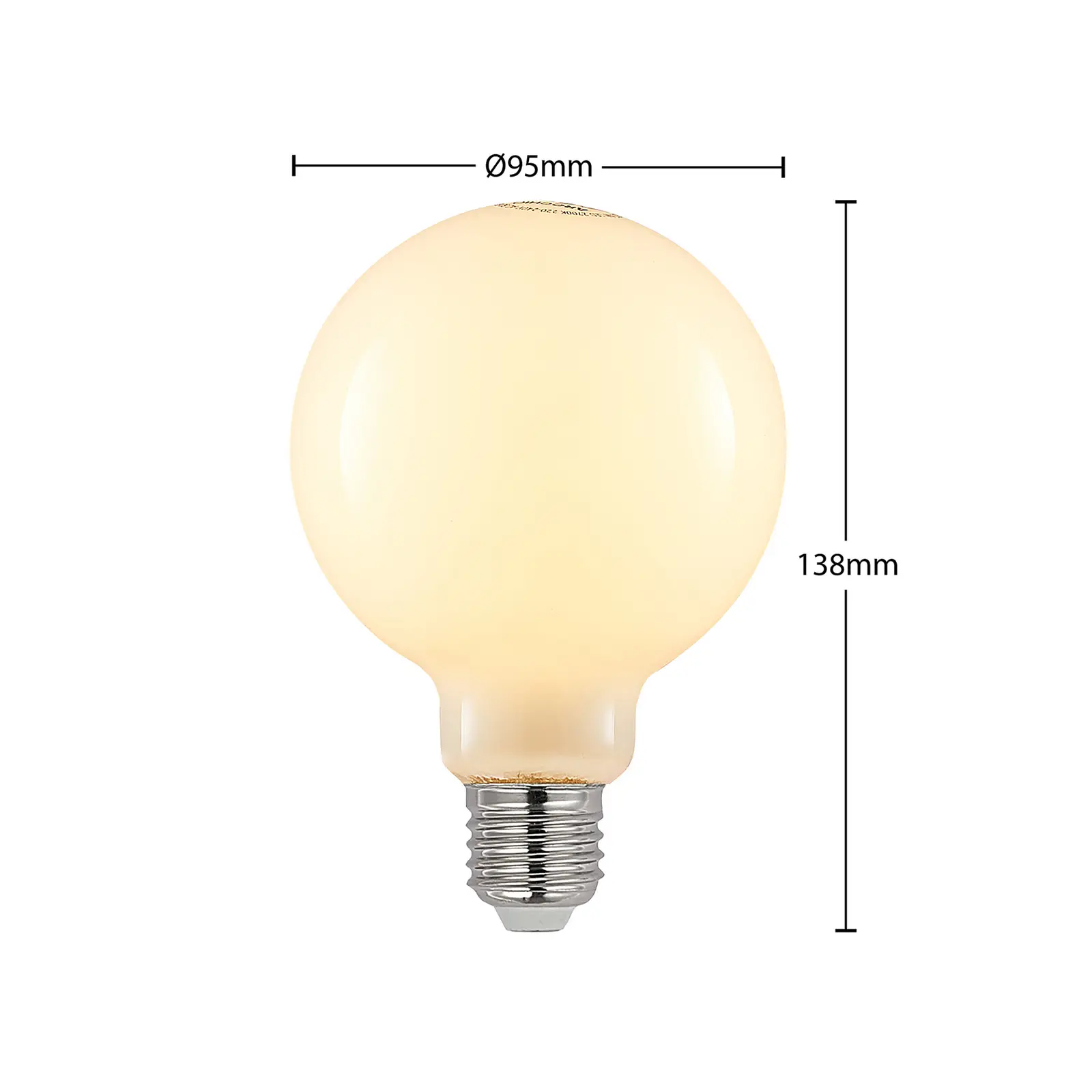 LED E27 8W 2 700K G95 globe stmievateľná opál 2ks